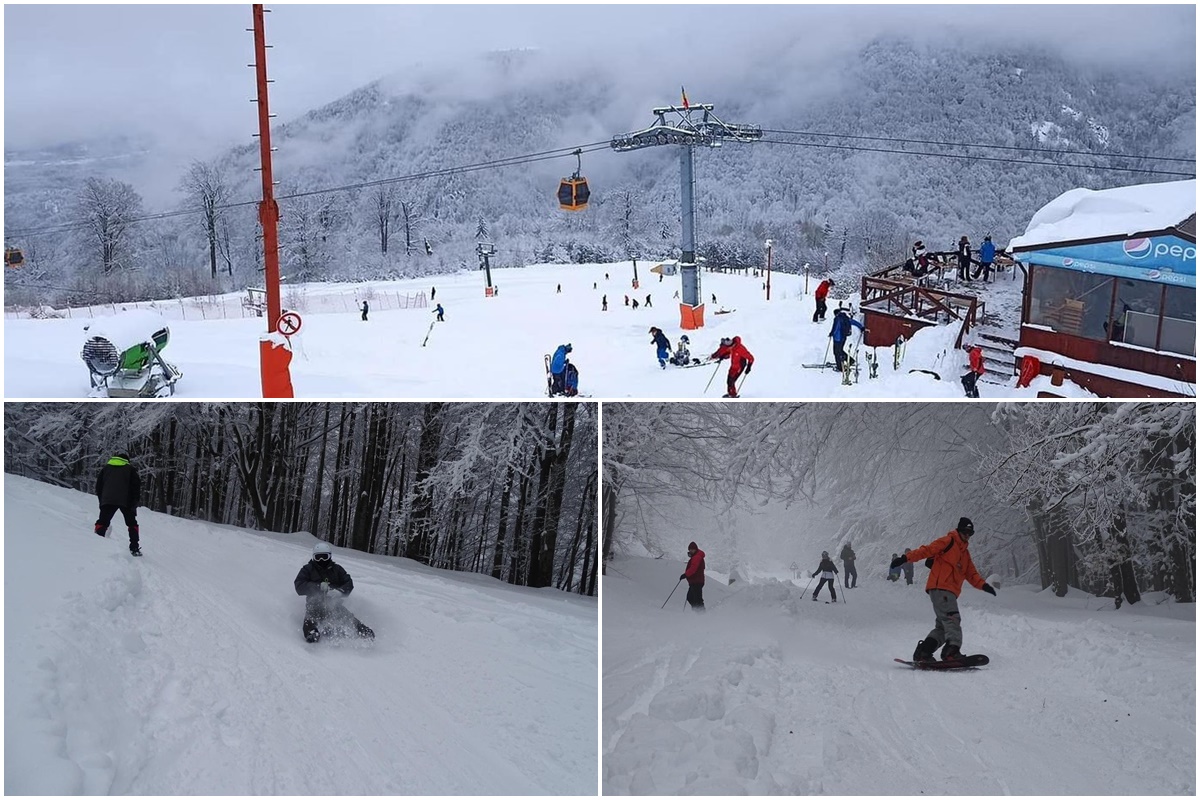Zăpadă, distracție și schi pe Pasul Valcan Cota1300